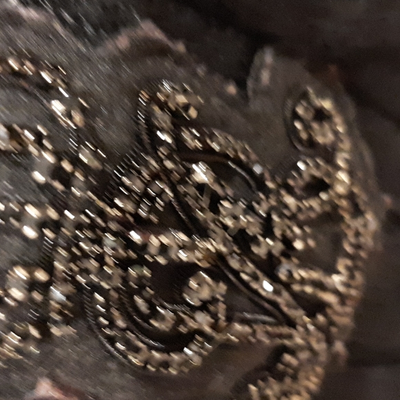 Women's Lauren Ralph Lauren Cable Knit Sweater Size M With Black Embellished - Picture 5 of 10